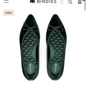 The Goldfinch Birdies - Hunter Green (velvet) - size 8